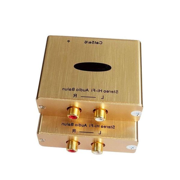 Freeshipping Cat5 Audio Extender RCA Audio Extender L/R Audio Extender Cat5E/6 Kablo RKBXF üzerinden