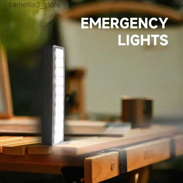 Lanterna de acampamento 5 unidades / lote LED luz de emergência lanterna recarregável portátil para casa lanterna de acampamento piloto lâmpada montada na parede luz de trabalho interna Q231116