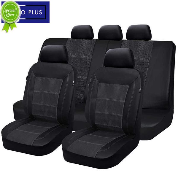 Novo atualização universal jacquard couro capas de assento de carro completo acessórios de carro padrão interior padrão em carros de luxo protetor de assento