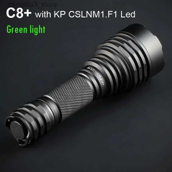 Lanterna da campeggio Convoy C8 Plus KP CSLNM1.F1 Torcia a luce verde Alta potente Linterna Led 18650 Lanterna da campeggio Flash Light Torcia da lavoro Q231116