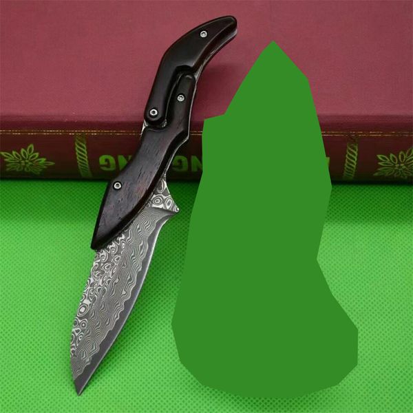 Promozione Cold Steel Mini URBAN Paldamascus Lama Manico in palissandro Cacciatore di taglie Campo tattico Caccia Coltelli da tasca Attrezzatura di sopravvivenza 725