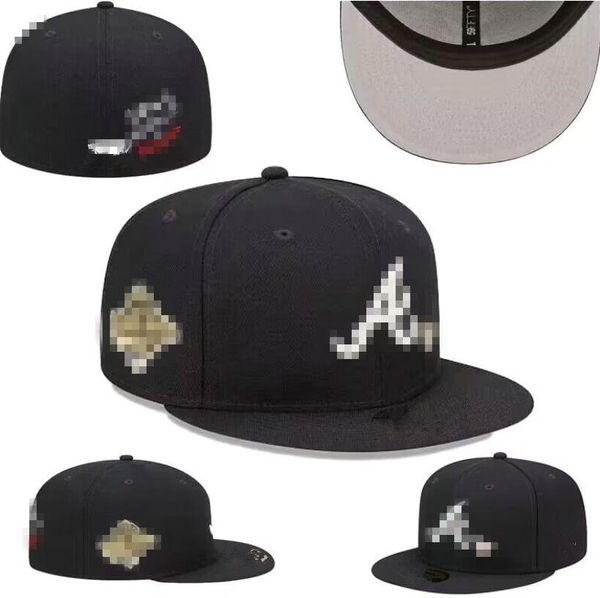 Chapéus masculinos de beisebol ATLANTA tamanho justo LA Snapback chapéus clássicos SOX Royal Hip Hop bonés esportivos Chapeau Grey Stitch Heart 