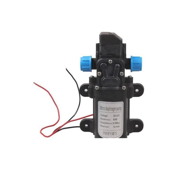 Pompe all'ingrosso Dc 12V 60W Mini Micro diaframma Pompa acqua ad alta pressione Matic Switch 5L / Min H210417 Drop Delivery Office School Busin Dhcqq