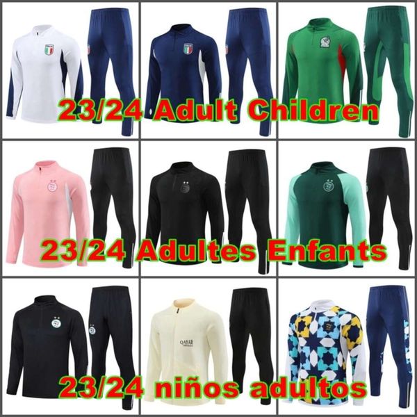 Trainingsanzug 23/24 Algerien Trainingsanzug Italien Fußballset 2023 2024 Fußballtrikots Mexiko Trainingsanzug Chandal Sportbekleidung Trainingsbekleidungssets