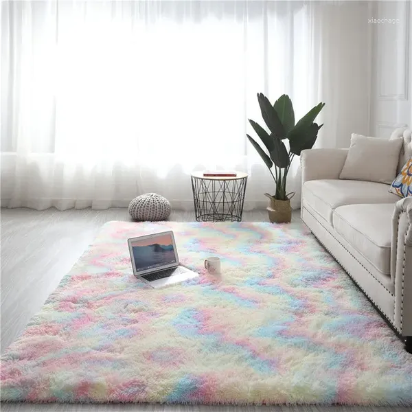 Ковры 10797 Nordic Tie-Dye Carpet Оптовая продажа плюшевый коврик Гостиная Спальня Кровать Одеяло Напольная подушка для дома