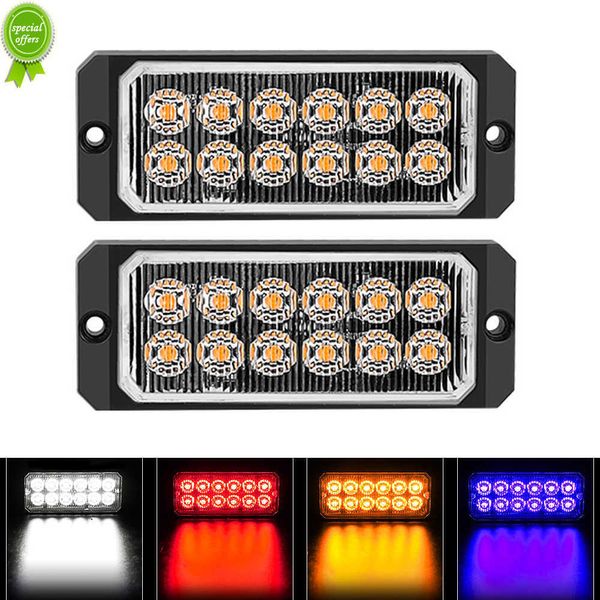 Nuovo 2X 4 Colori Spessa Luce Led Stroboscopico Spia Griglia Flash Camion Traffico Lampada Freno Segnale di Girata Car Light Side Maker Luci