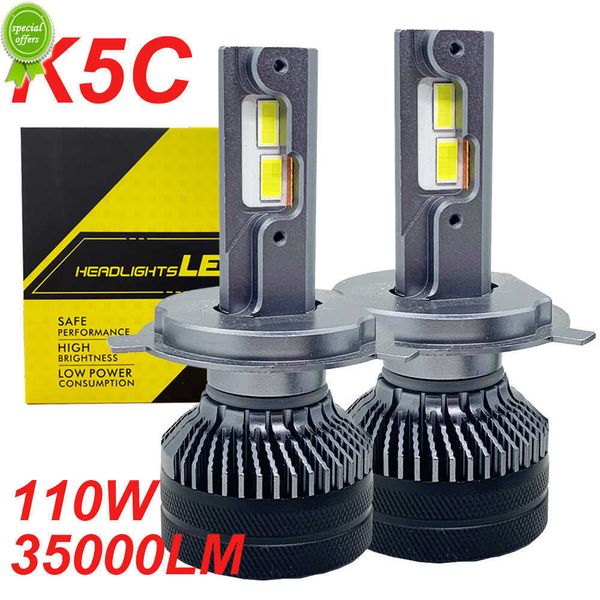 Novos faróis de LED K5C H7 CANBUS 110W 35000LM H1 H4 H11 9012 HIR2 H8 H9 9005 9006 HB3 HB4 EXTREMAM