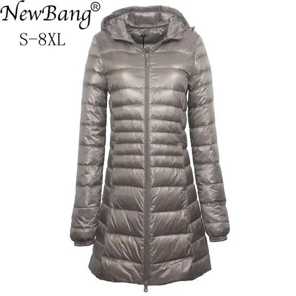 Damen-Daunenparkas Bang 7XL 8XL Plus Lange Daunenjacke Damen Winter Ultraleichte Daunenjacke Damen mit Kapuze Daunenmantel Damen Große Größen Mäntel 231114