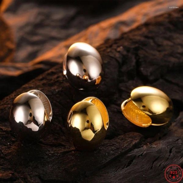 Brincos traseiros s925 prata esterlina para mulheres moda banhada a ouro acácia feijão em forma de clipe de orelha suave joias