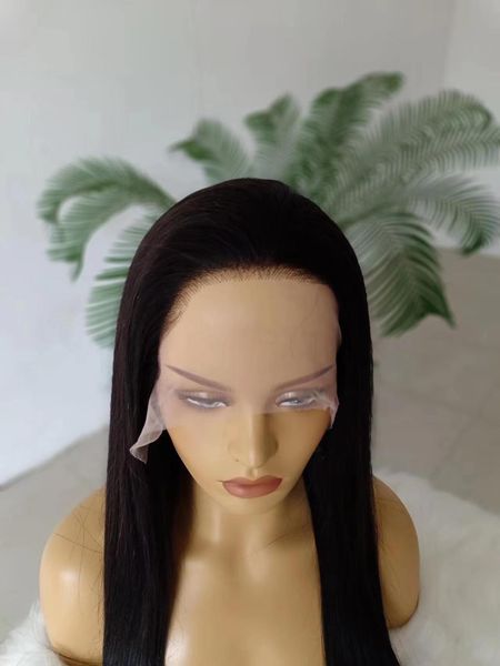 Peruca de renda completa de 180% com 4C Wairle Edge Brasilian Human Hair Wigs