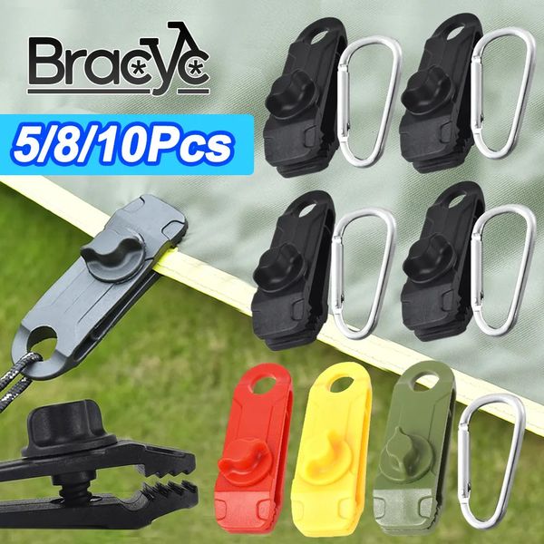 Outdoor Gadgets 5 8 10PC Plane Clip Zelt Baldachin Schnalle Wind Seil Plane Klemmen Wiederverwendbare Markise Bergsteigen Camping Zubehör 231115