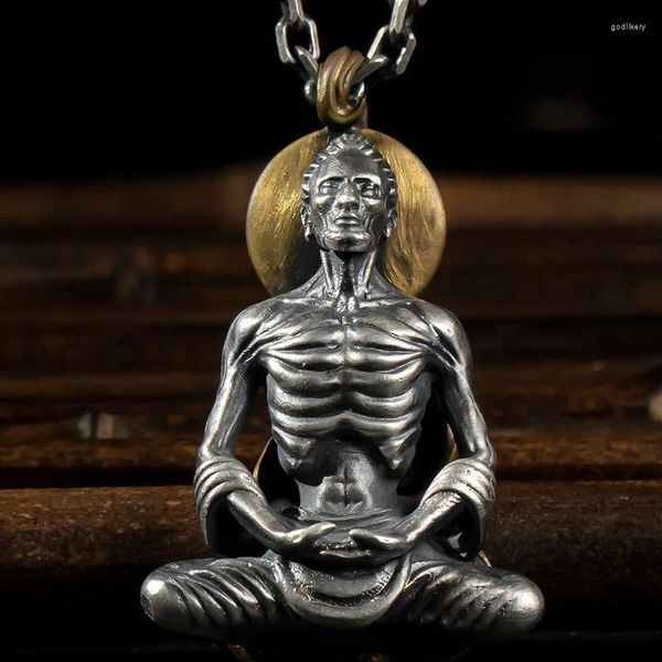 Colares Pingente Vintage Guanyin Bodhisattva Colar Maitreya Buda Budismo Jóias Acessórios Presentes