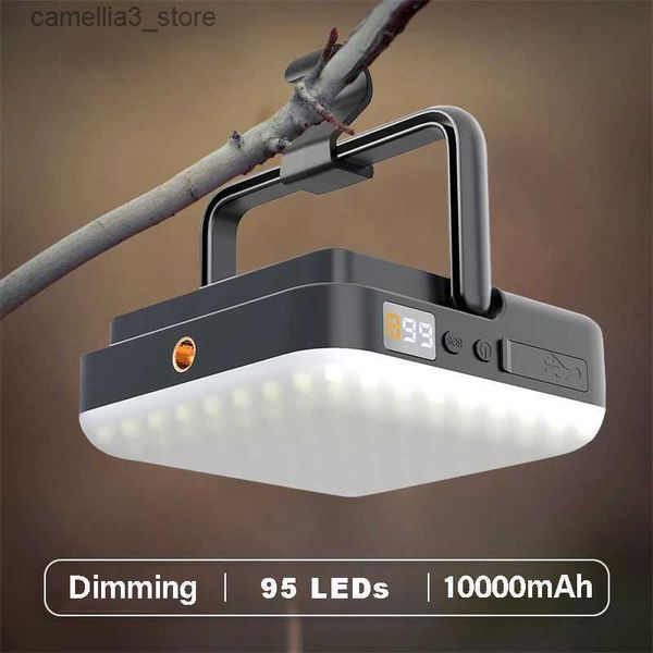 Camping-Laterne, 10000 mAh, wiederaufladbar, Camping-Laterne, tragbar, Outdoor-Camp-Licht, Magnet, Notlicht, hängende Zeltlampe, leistungsstarke Arbeitslampe, Q231116