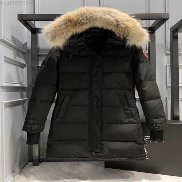 Piumino da donna Parka Designer Canadian Goose Versione di media lunghezza Piumino da donna Giacca invernale spessa e calda Cappotti antivento Streetwear C1q4e2q4e2