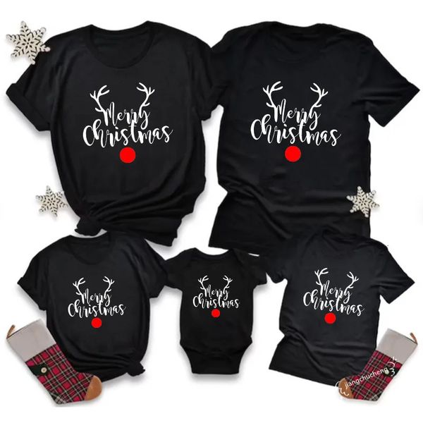 Roupas combinando para a família Feliz Natal Camisetas para a família Camisetas de Natal para a família Papai mamãe e eu Camiseta Família combinando roupas com estampa de Natal 231114