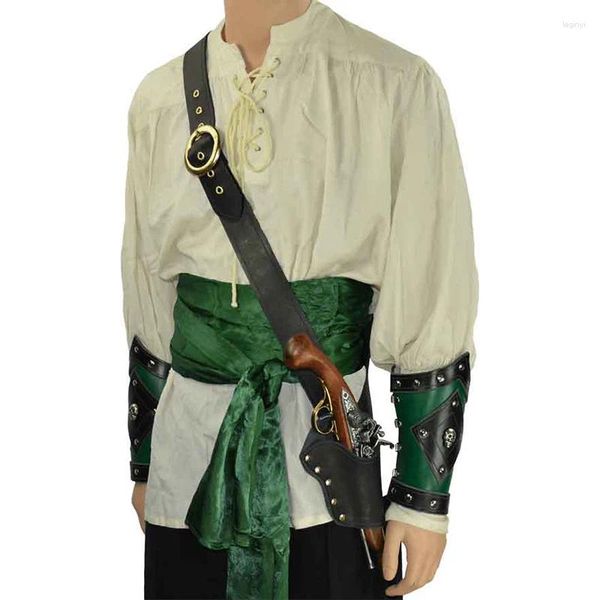 Articoli per feste Steampunk Fondina pirata Pistola Baldric Stile western Antico Supporto per archibugio con tracolla regolabile