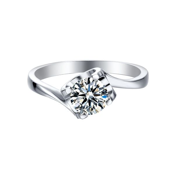 Anel de noivado moissanite atacado designer anel de amor anel de luxo anel de prata de casamento anel de diamante anéis de ouro de designer bague M04F 5A com caixa de presente