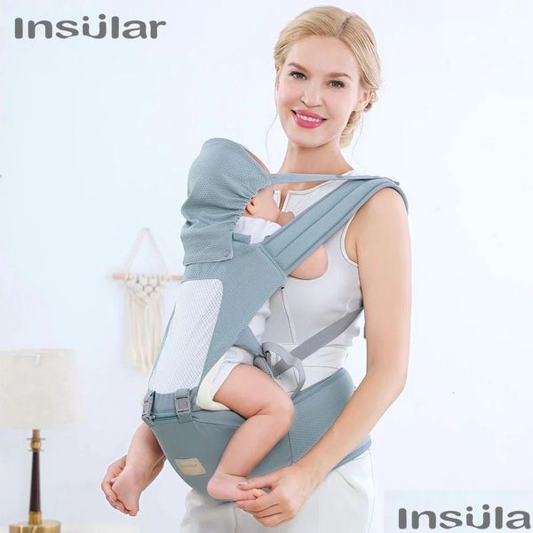 Taşıyıcılar Sırt Çantaları InSar Ergonomik Bebek Taşıyıcı Bebek Çocuk Hipsion Sling Ön Kanguru Sarma Seyahat için Kanguru Sarma 0-36 ay Dhbxm