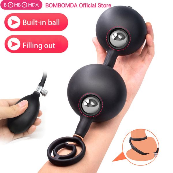 Brinquedos anal inflble contas anal plug but plug bolas de sexo brinquedos para mulher brinquedo erótico Big Buttplug ânus expansor sexy silicone, mas plug ass 230414