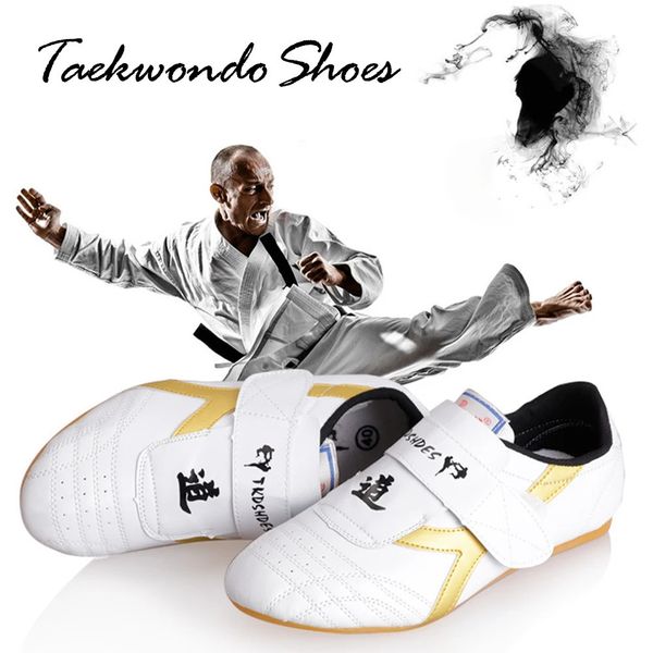 Equipamento de proteção respirável branco taekwondo sapatos kung fu sapatos wushu taichi karate artes marciais luta luta tênis 231115