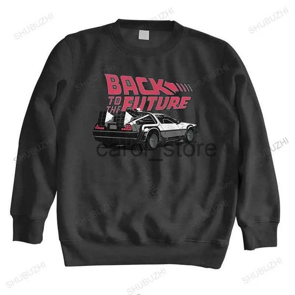 Hoodies masculinos moletom vintage de volta para o futuro camisa masculina de algodão macio moletom tripulação pescoço streetwear moletom sci-fi aventura filme hoodies presente j231115