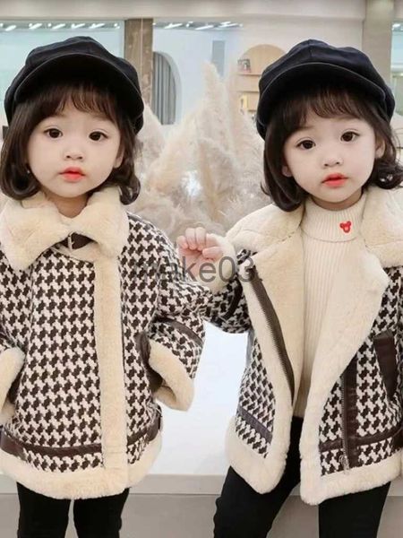 Giacche Ragazze Bambini Cappotto di lana di agnello addensato Autunno e inverno Cappotti di piume Giacca per ragazze Giacca Bambino Ragazza Cappotto Abbigliamento per ragazze J231115