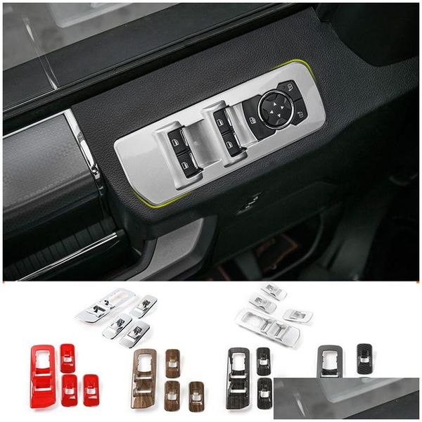 Altri accessori interni ABS Car Windows Lift Switch Panel Decorazione cornice Er per Ford F150 Aggiungi accessori interni Drop Delivery Dhbf9