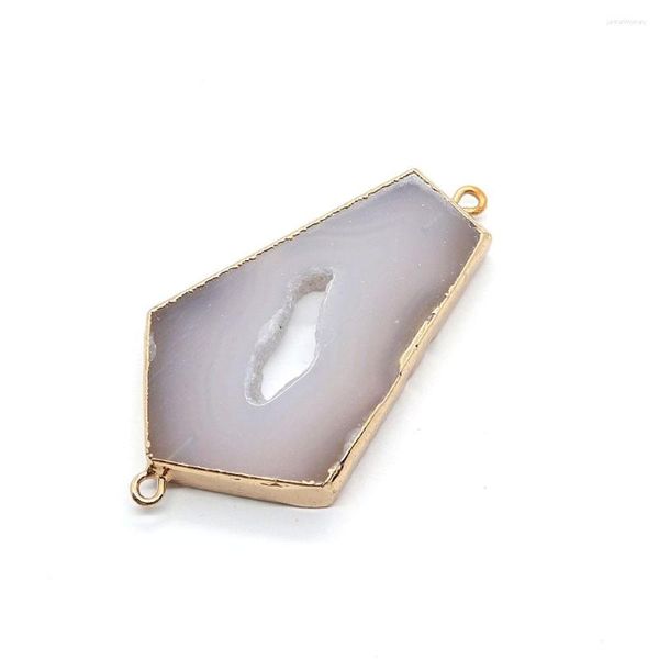 Подвесные ожерелья натуральный камень подвески с серыми агатами для ювелирных изделий для ювелирных изделий.