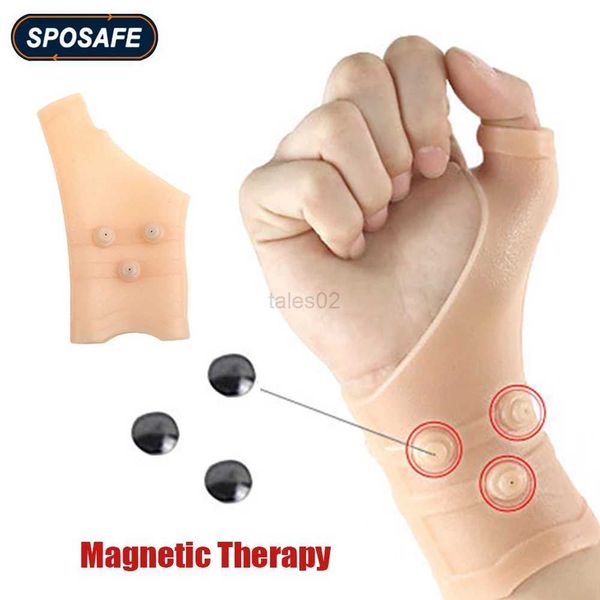 Suporte de pulso Silicone Magnético Pulso Polegar Luvas Anti Artrite Reumatóide Mão Dor no Pulso Compressão Massagem Terapia Trabalhando Esporte zln231115