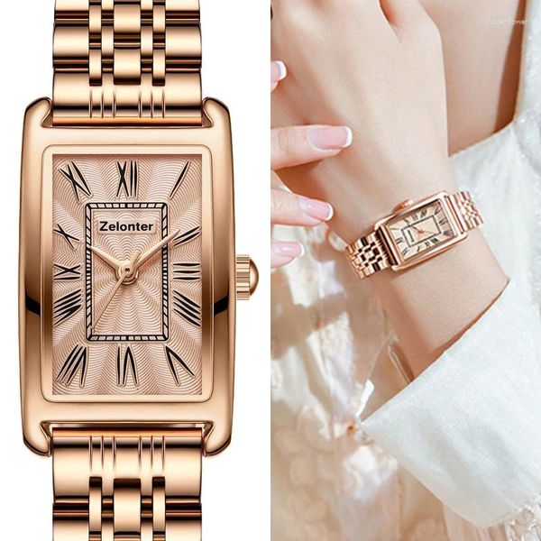 Armbanduhren Mode und Freizeit Damenuhr Koreanische Ausgabe Elegantes Stahlband Casual Student