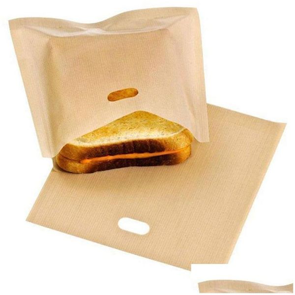 Utensili per pasticceria da forno antiaderente riutilizzabile resistente al calore sacchetto per tostapane patatine fritte sacchetti riscaldanti accessori per la cucina W0089 Drop Delive Dhpud