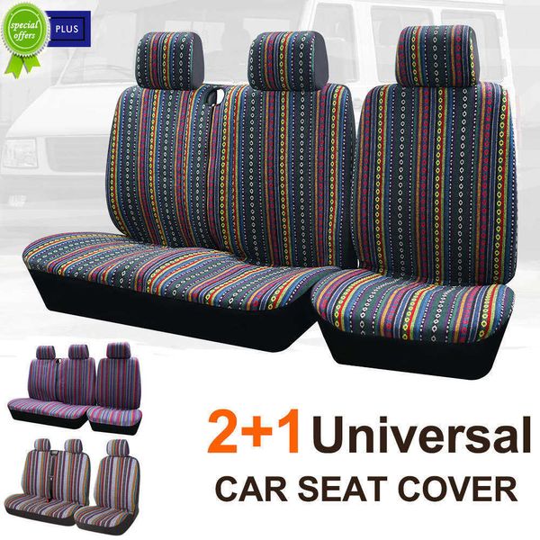 Nuovi coprisedili per auto a colori a strisce universali 2 + 1 per Iveco Daily per Ford Transit per Sprinter 02 per Opel Vivaro 2006