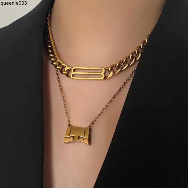 Mens Colar Cuban Link Corrente de Ouro Designer de Moda Jóias Designers Charme Colares para Mulheres Diamante Carta Bb Prata