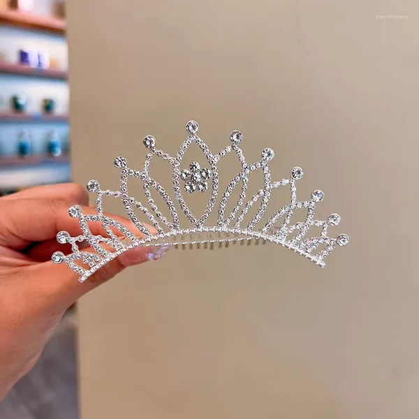 Haarspangen Mädchen Kinder Prinzessin Kristall Tiaras Kronen Kamm Strass Haarnadel Braut Hochzeit Zubehör Party Schmuck Geschenke