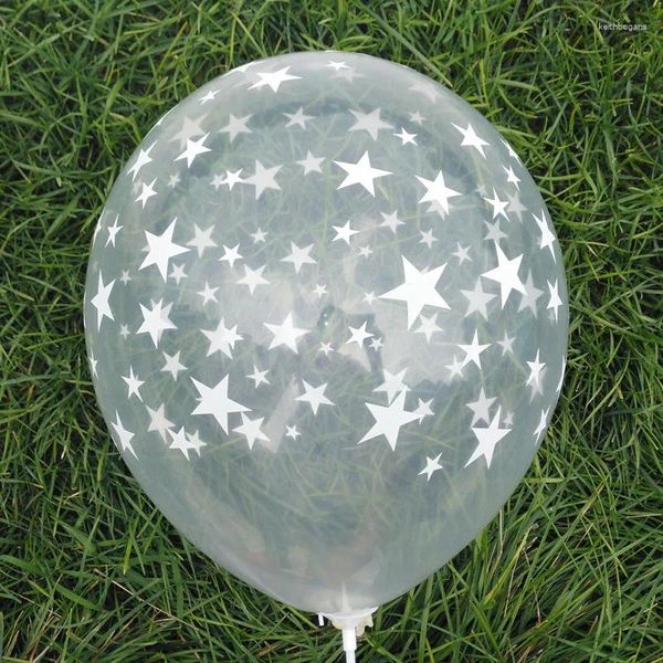 Decoração de festa atacado100 pcs 12inch estrelas claras romatic pérola látex balões hélio bola transparente para globos aniversário decoração de casamento