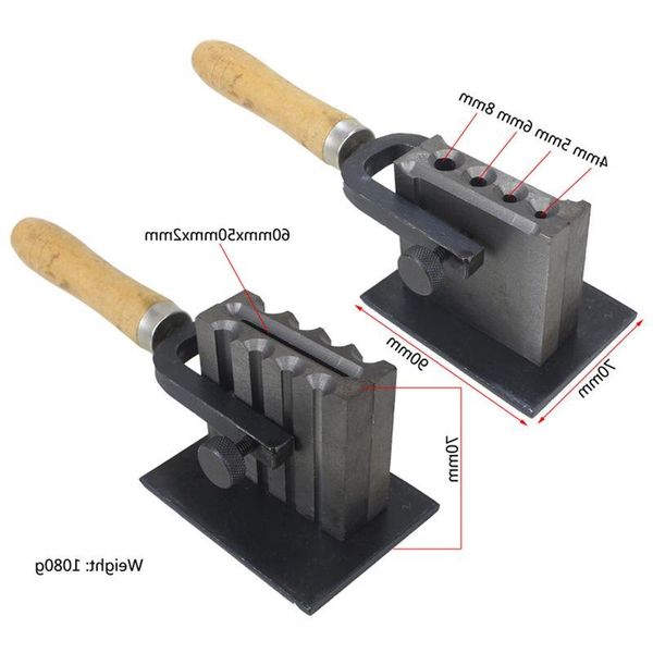 Freeshipping Oro/Argento/Metallo EU Stampaggio Scanalatura Lingottiera Strumenti per gioielli Dimensioni Strumenti per gioielli regolabili Scanalatura per olio Scalpello Maniglia in legno Rdpj