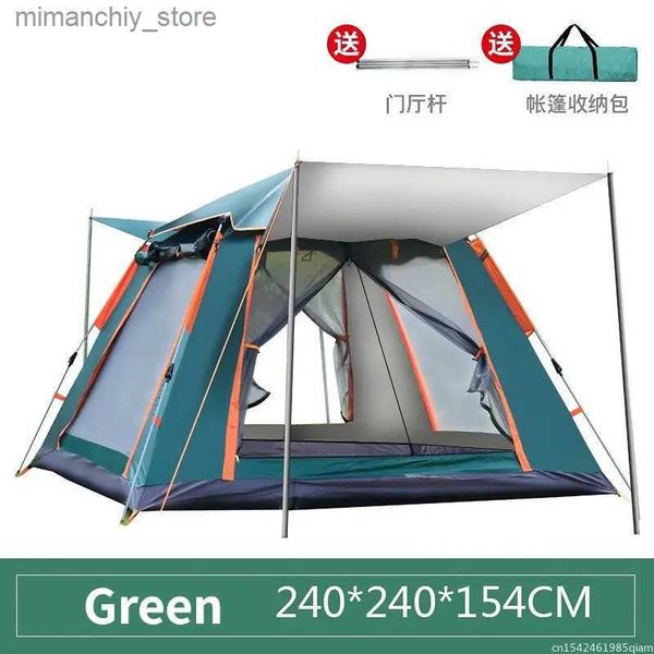 Tendas e abrigos para 4-6 pessoas ao ar livre Automático Quick Open Tent Impermeável Camping Tent Family Outdoor Instant Setup Tent com Carring Bag Q231115