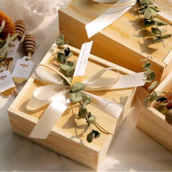 Подарочная упаковка деревянная коробка практическая домашняя офиса, ребенок, родители, друг друга, смешная шутка, удивительная свадебная милость