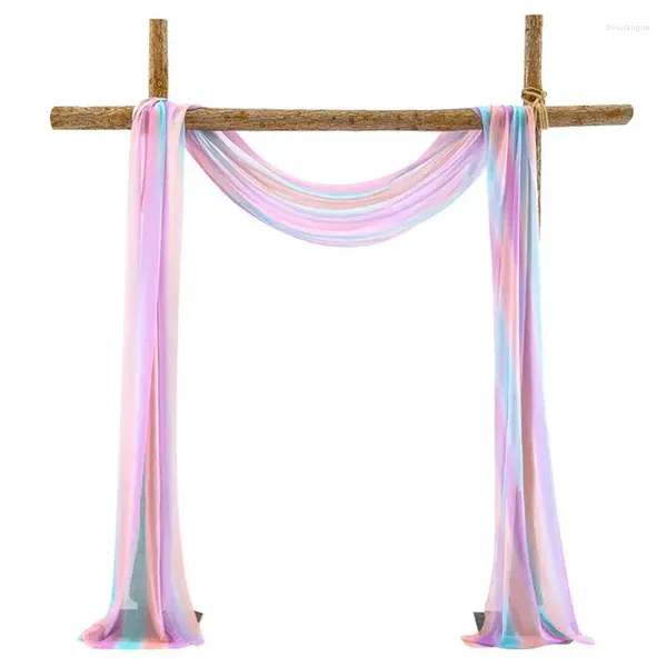 Vorhang aus Tüll für Hochzeitsbögen im Freien, dekorativ, nicht leicht zu verblassen, Hintergrundstoff, Hochzeiten, Geburtstagsfeiern, Bühnen