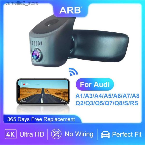 Carro dvr Dash Cam para Audi A1 A3 A4 A5 A6 A7 A8 Q2 Q3 Q5 Q7 Q8 TT RS S 2013 a 2024 ARB 4K Dashcam Dash Camera para Audi DVR no carro Q231115