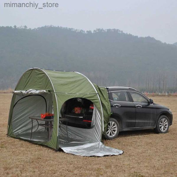 Tiendas de campaña y refugios Portab Carpa trasera impermeable para coche Carpa de extensión para bicicletas Refugio para acampar al aire libre SUV Espacio grande Trair Carpa superior Q231117