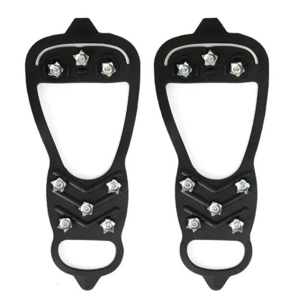 Ramponi da alpinismo 1 paio Ramponi da arrampicata professionali 8 chiodi Antiscivolo Ghiaccio Neve Scarpe da campeggio da passeggio Spike Grip Winter Outdoor Ice Gripper 231114