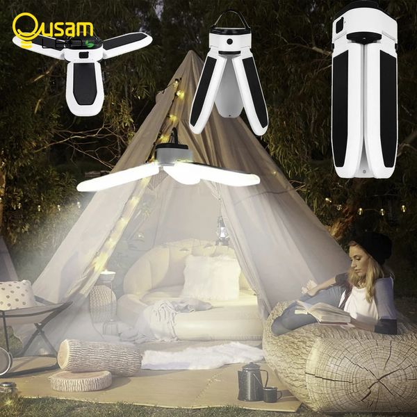 Outdoor-Gadgets Camping-Laterne, tragbares Licht, wiederaufladbar, LED-Werkstattlampe, Notfall-Camp-Ausrüstung, Glühbirne, leistungsstark, Solar oder USB 231114