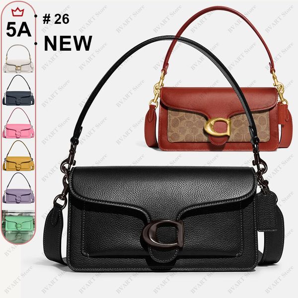 5A Tabbyy 26 2023 Novo couro genuíno feminino bolsa de ombro mensageiro bolsa de designer de moda bolsa de axilas órgão design plissado clássico all-match