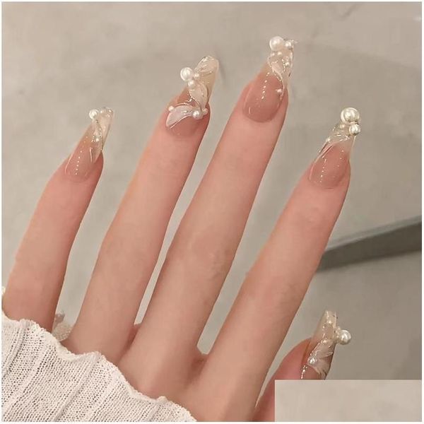 Kunstnagels Kunstnagels zijn gezond en veilig Vrouwen kunnen de nagelverbetering gebruiken met Diamond Pure Girls Show White Ice Drop Delivery H Dhoaf