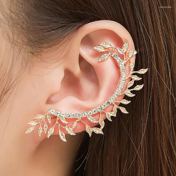 Rücken Ohrringe 2023 Mode Elegant Vintage Punk Gothic Kristall Strass Ohr Manschette Wrap Stud Clip