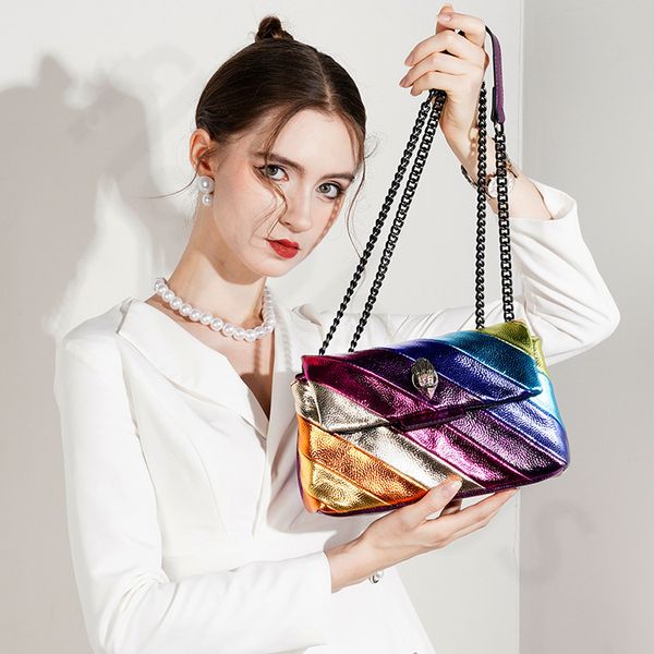 kurt geiger borsa di marca kensington mini borsa di design in pelle arcobaleno borse a tracolla designer borsa da donna di alta qualità piccole borse di lusso borse con patta colorate