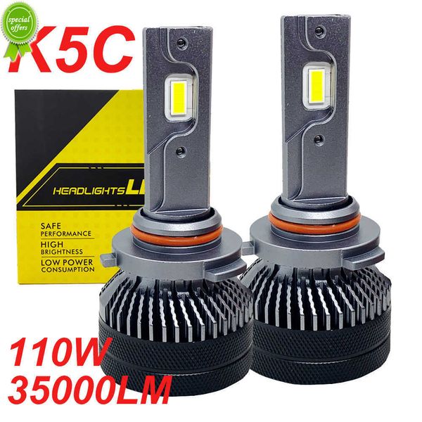 Novo K5c K4S K4C H7 H4 HB3 9005 H1 H11 6000K Lâmpadas de carro LED H8 HB4 9006 9012 HIR2 LED FOG FOG KIT LUZES LED LUZES AUTO 12V 110W