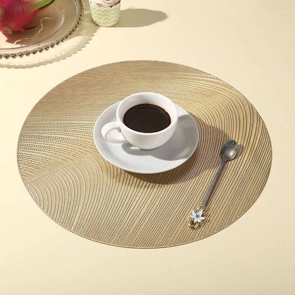 Tapetes de mesa tapete de copo almofada de isolamento térmico tamanho oco arte casa grande decoração de café placemats caneca para antiderrapante redondo