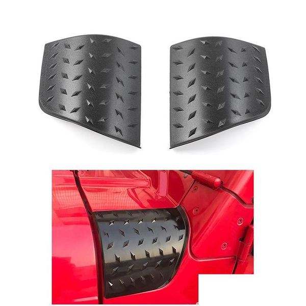 Altri accessori esterni Abs Black Ab Car Armor Side Cowl Er Hood Angle Wrap Ers Puntatore Stile per Jeep Wrangler TJ 1997-2006 Secondo GE Dhed6